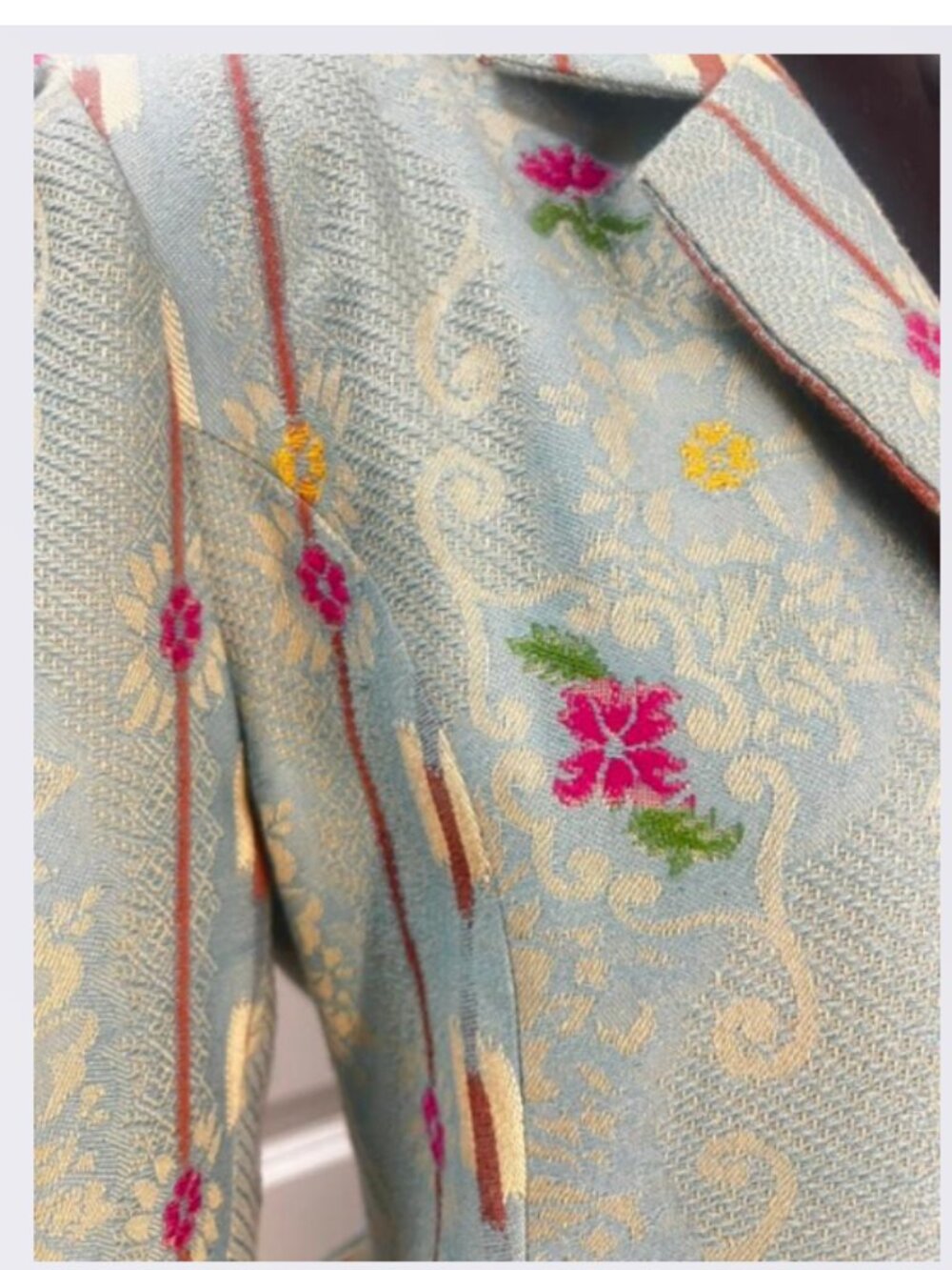 Sundance Seraphine Floral Embroidered Blazer in Turquoise Motif: Size Medium-NWT - Picture 5 of 9